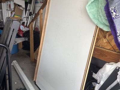 6 ft by 4 ft wipe board with wooden tray