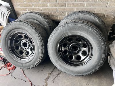 17” Wheels 5x5 Jeep Chevy Dodge on 33” Tires