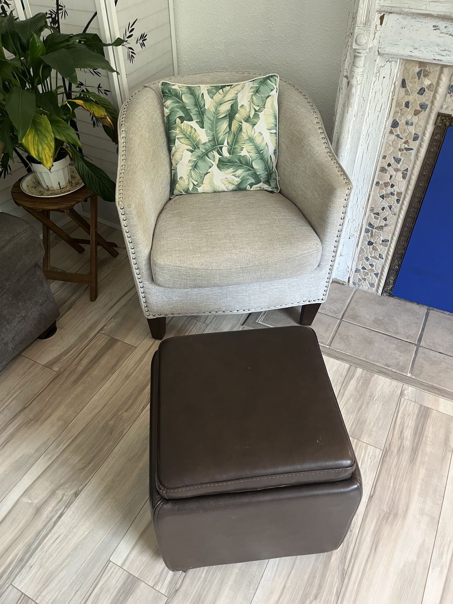 Chair and Ottoman with storage