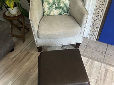 Chair and Ottoman with storage