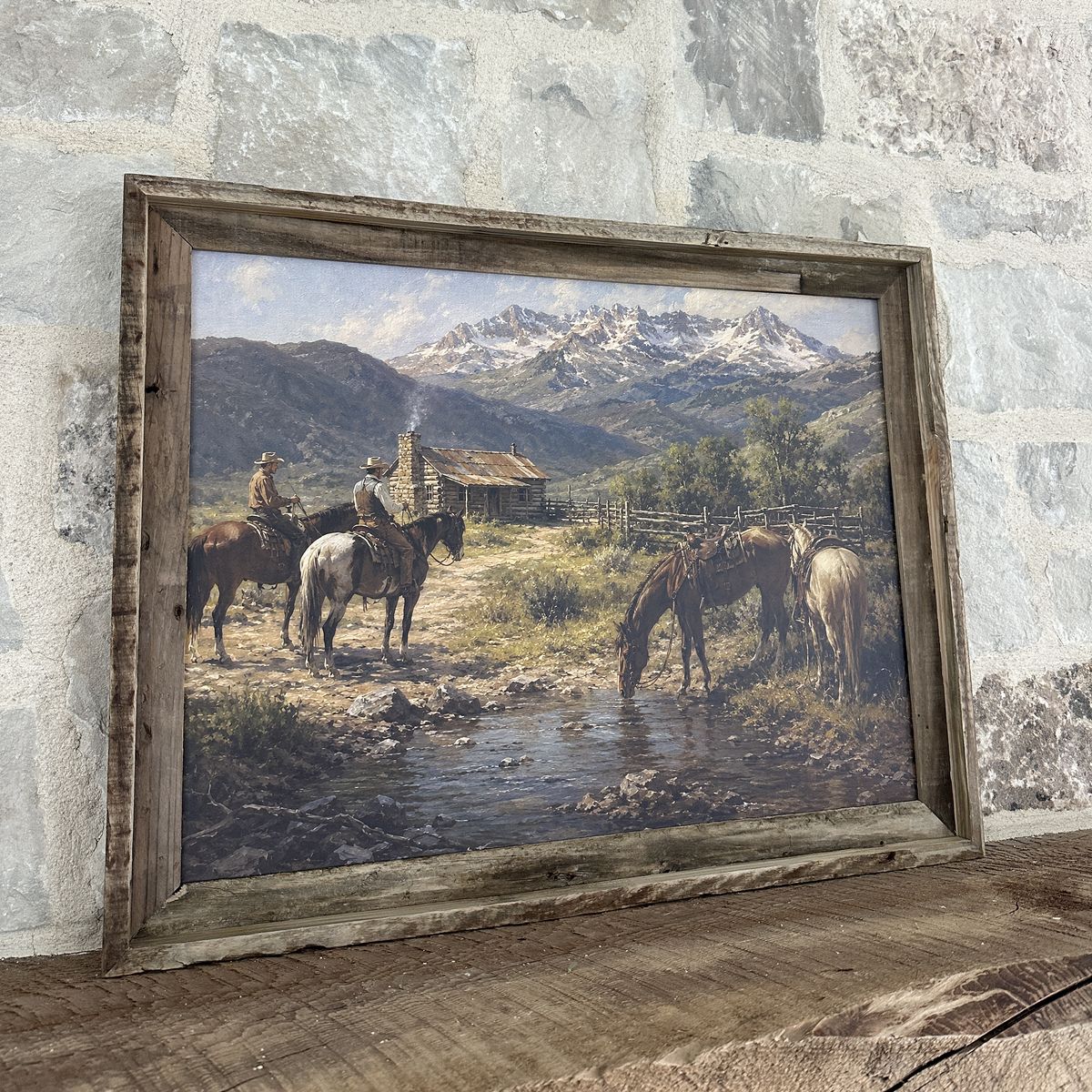 Muted Tones Western Oil Painting