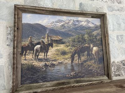 Muted Tones Western Oil Painting