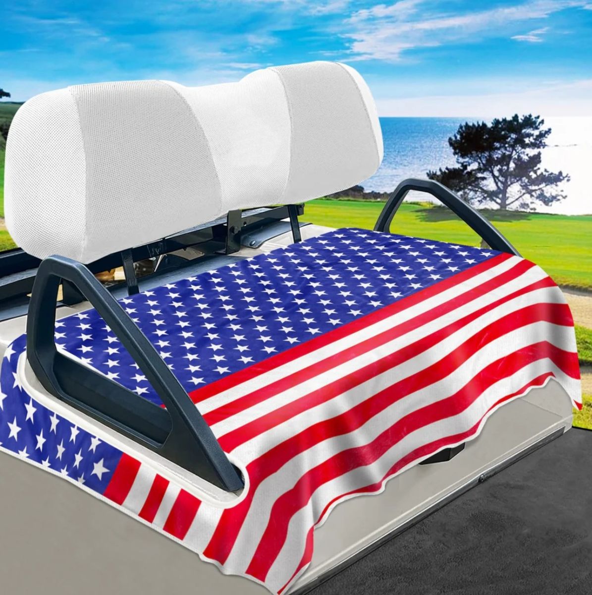 New in Box YOKYHOM American Flag Golf Cart Seat Blanket