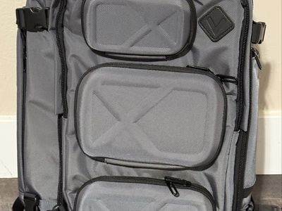 VERIA Backpack - Gray Travel/Laptop Bag with Hard Shell Pockets, Carry on Luggage
