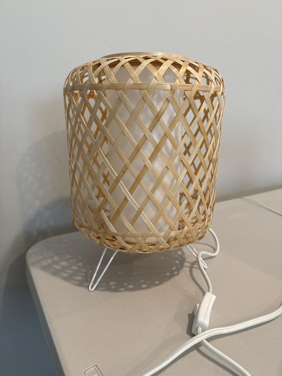 Natural Woven Bamboo Table Lamp