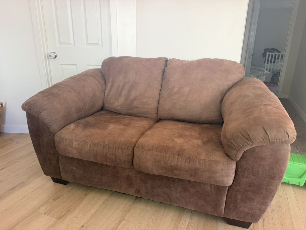 Two Seat Brown Sofa