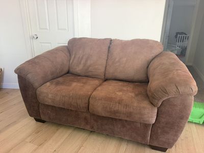 Two Seat Brown Sofa