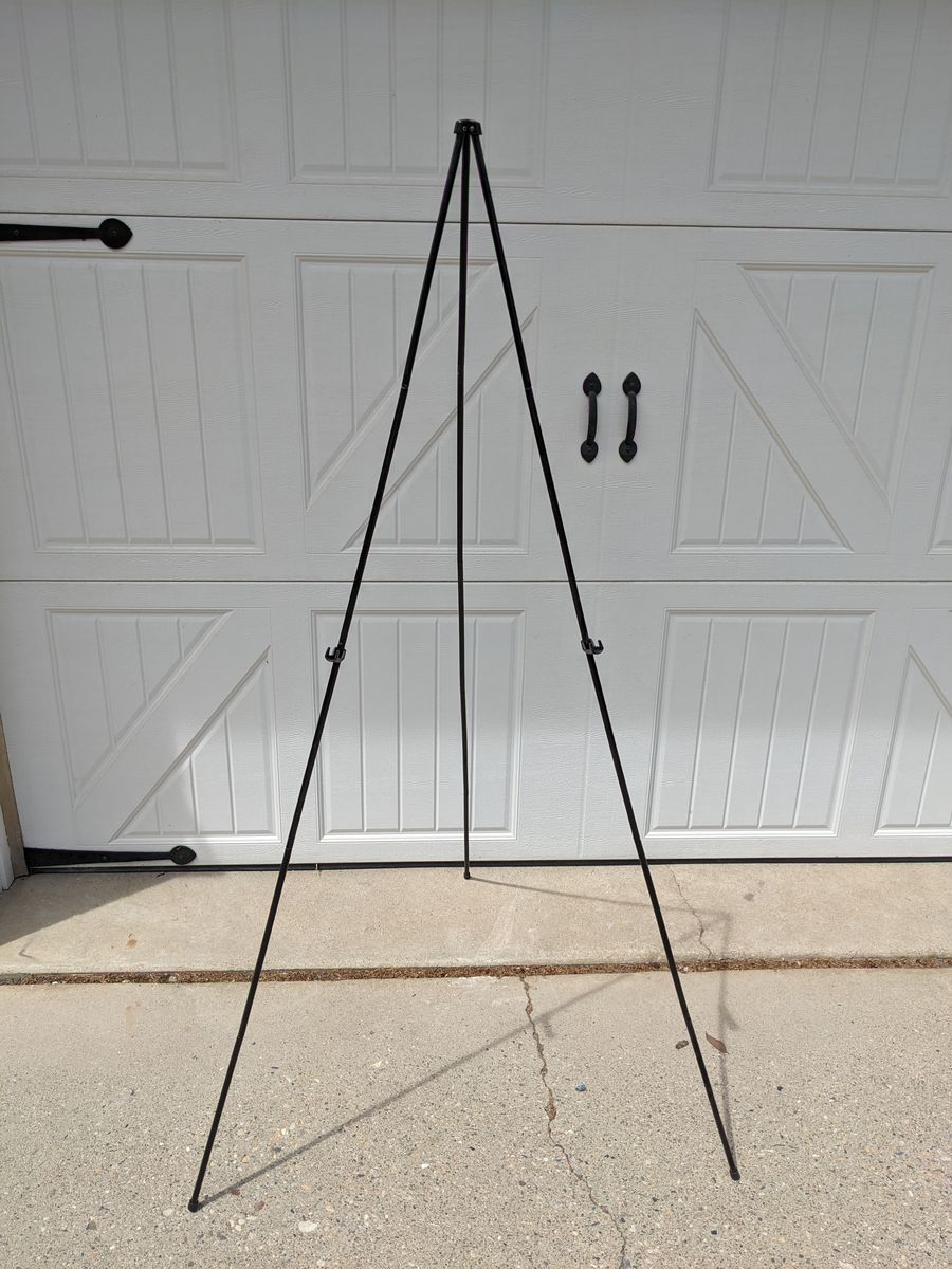 Portable Display Easel - 64" Tall - Holds Full Size Poster Boards. Collapsible Legs