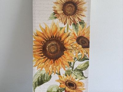 Sunflower Canvas Wall Art - Vertical Floral Decor for Home