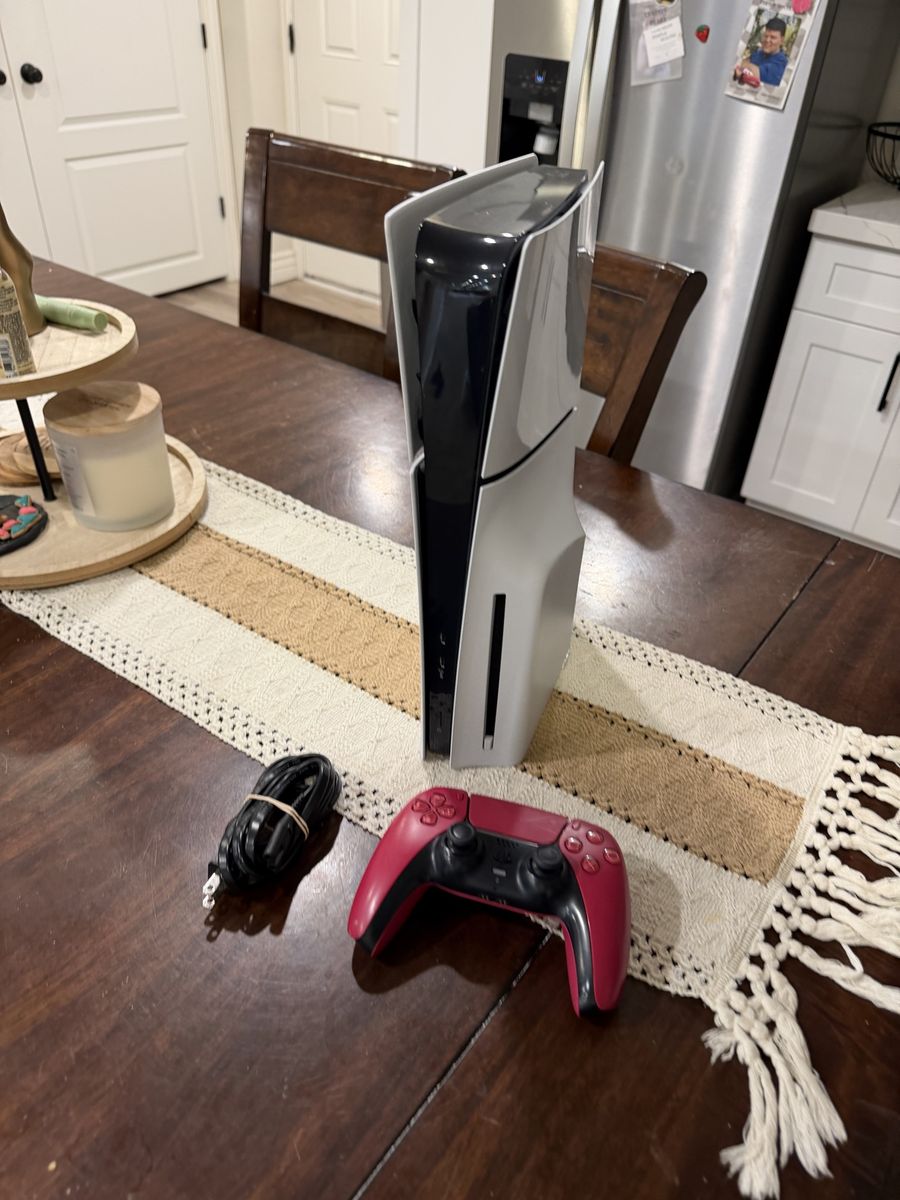Sony PlayStation 5 PS5 Console with Red Controller and Power Cord