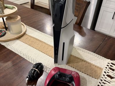 Sony PlayStation 5 PS5 Console with Red Controller and Power Cord