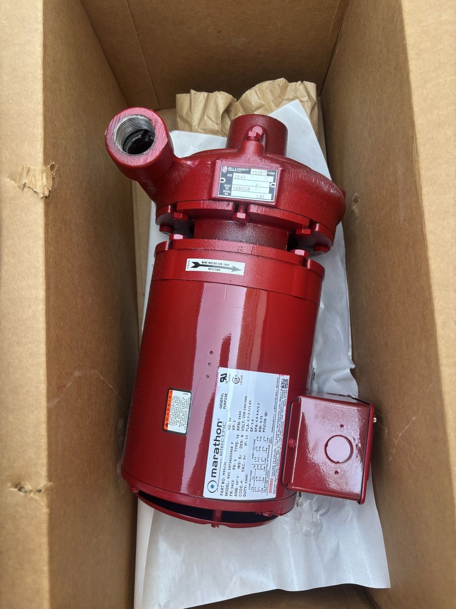 $367 LESS THAN RETAIL! BRAND NEW IN BOX Bell & Gossett 168028 1-HP cast iron centrifugal water pump
