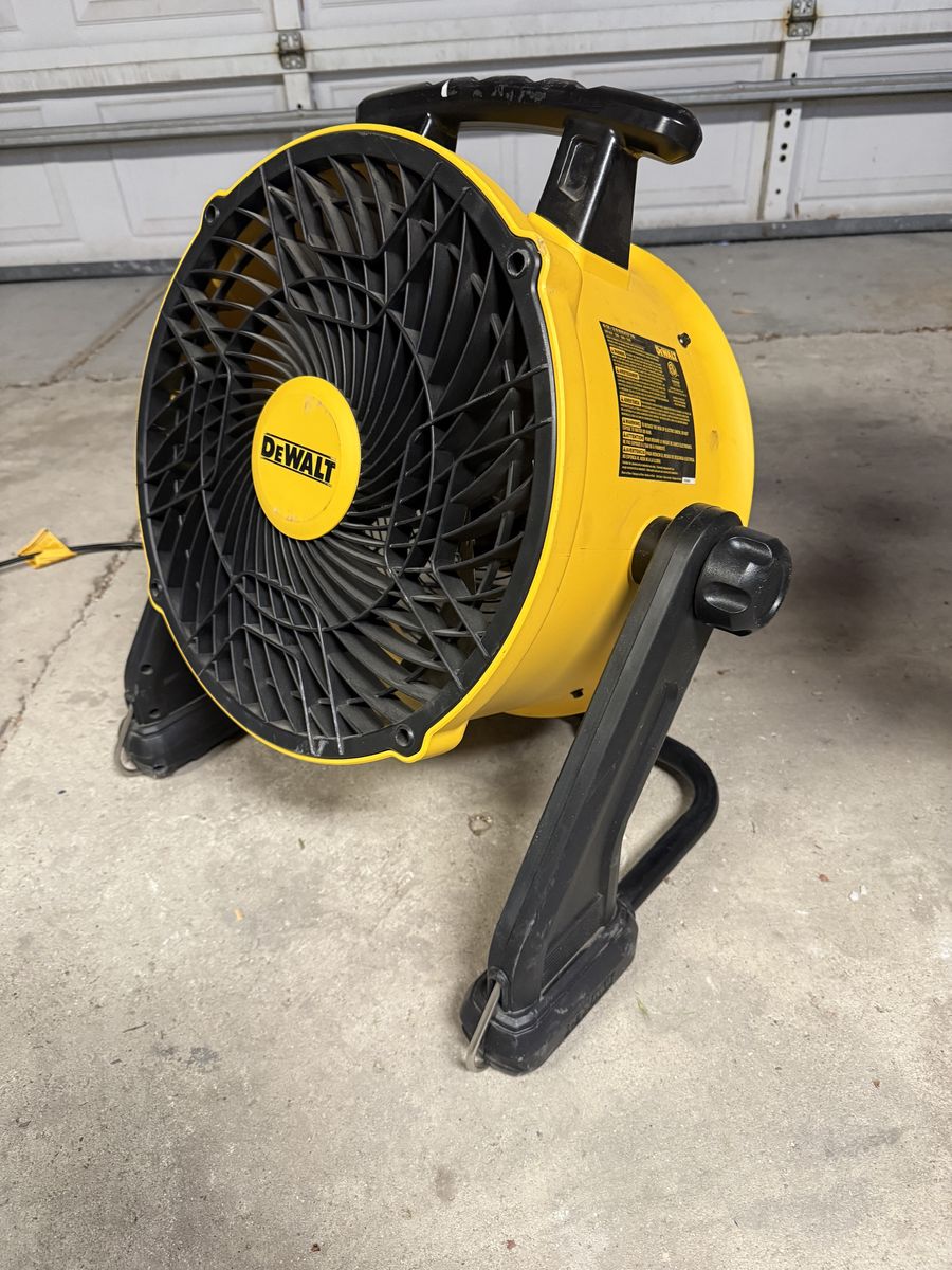 16 Inch Dewalt Benchtop and Hanging Drum Fan
