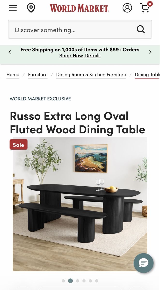New world market dining table