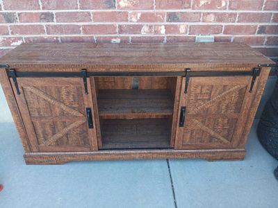 Farmhouse Sliding Barn Door TV Stand