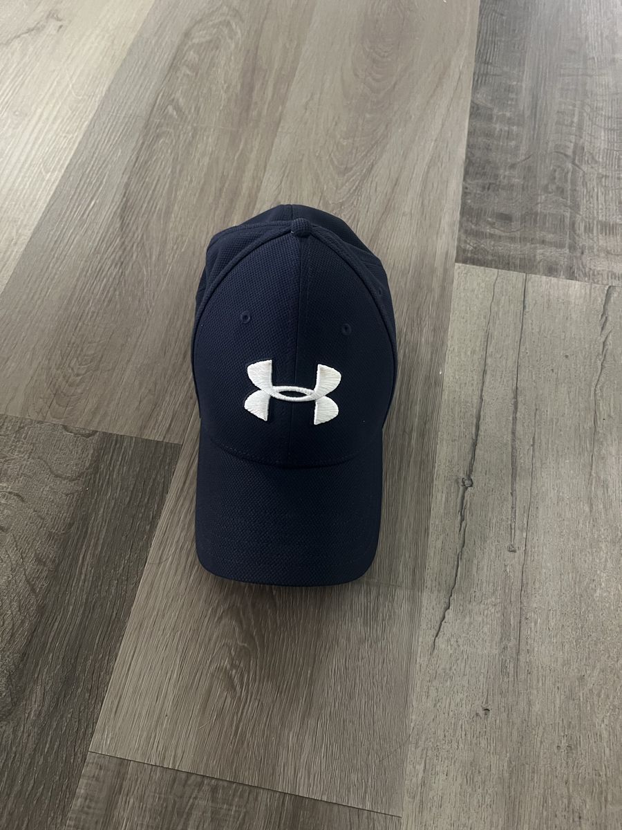 Under Armour UA Classic Fit Navy Blue Cotton Baseball Cap Hat - Size L/XL - Excellent Condition