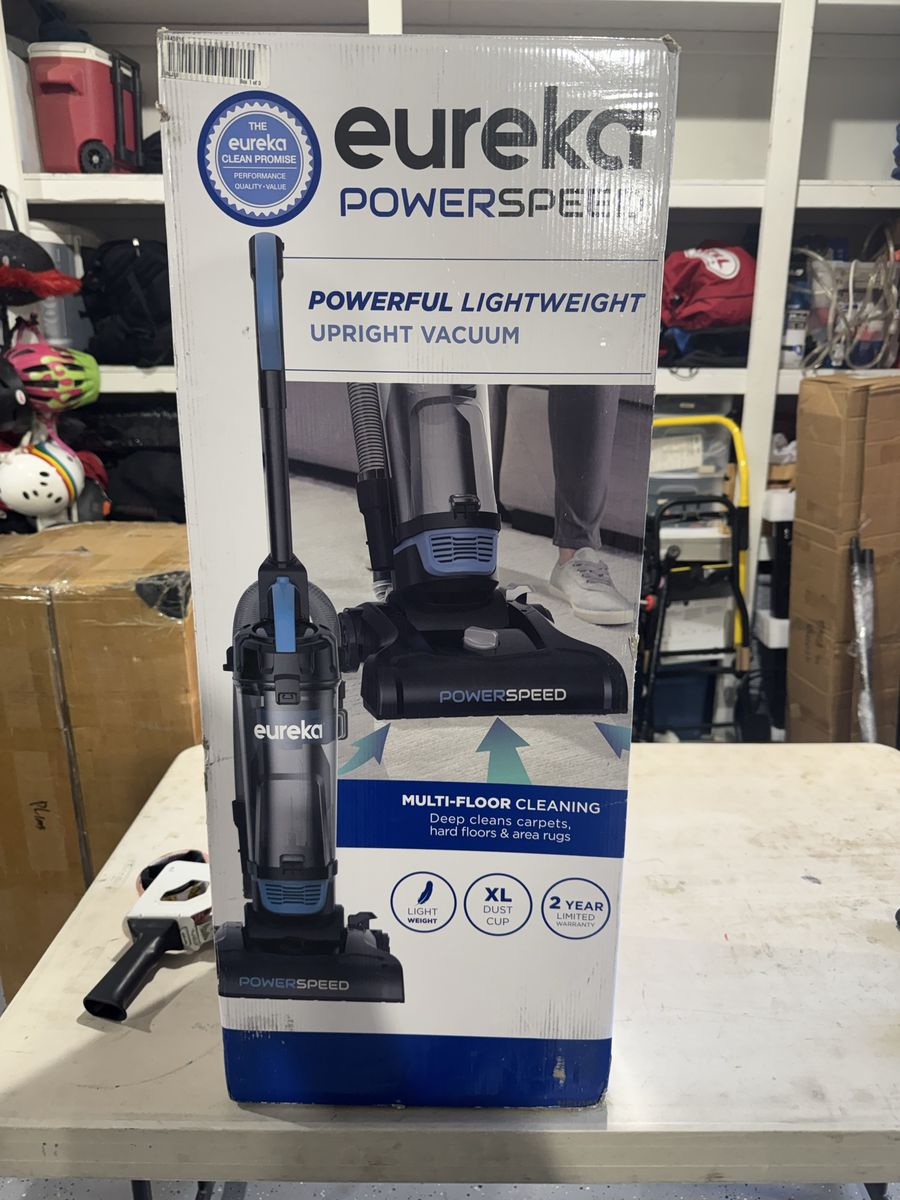 Eureka PowerSpeed NEU185 Lightweight Powerful Upright Vacuum Cleaner - Black/Blue, New