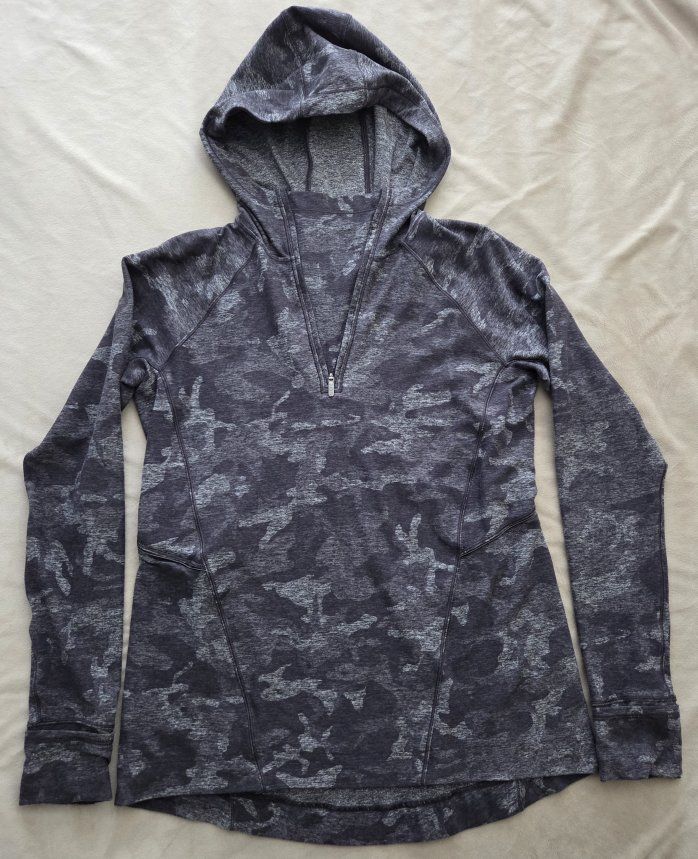 Lululemon Rulu warm stabilizer 1/2 zip hoodie sz 6