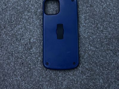 Black & Blue iPhone Case with Kickstand - Durable protection for your iPhone 12