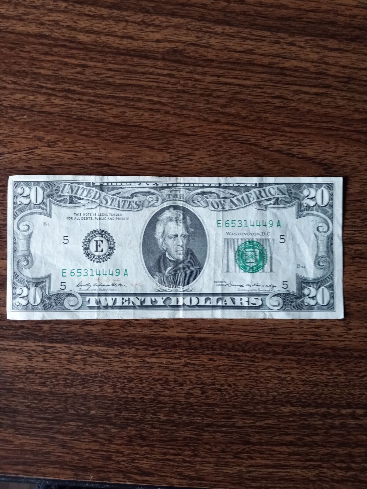 1969 twenty dollar note circulated