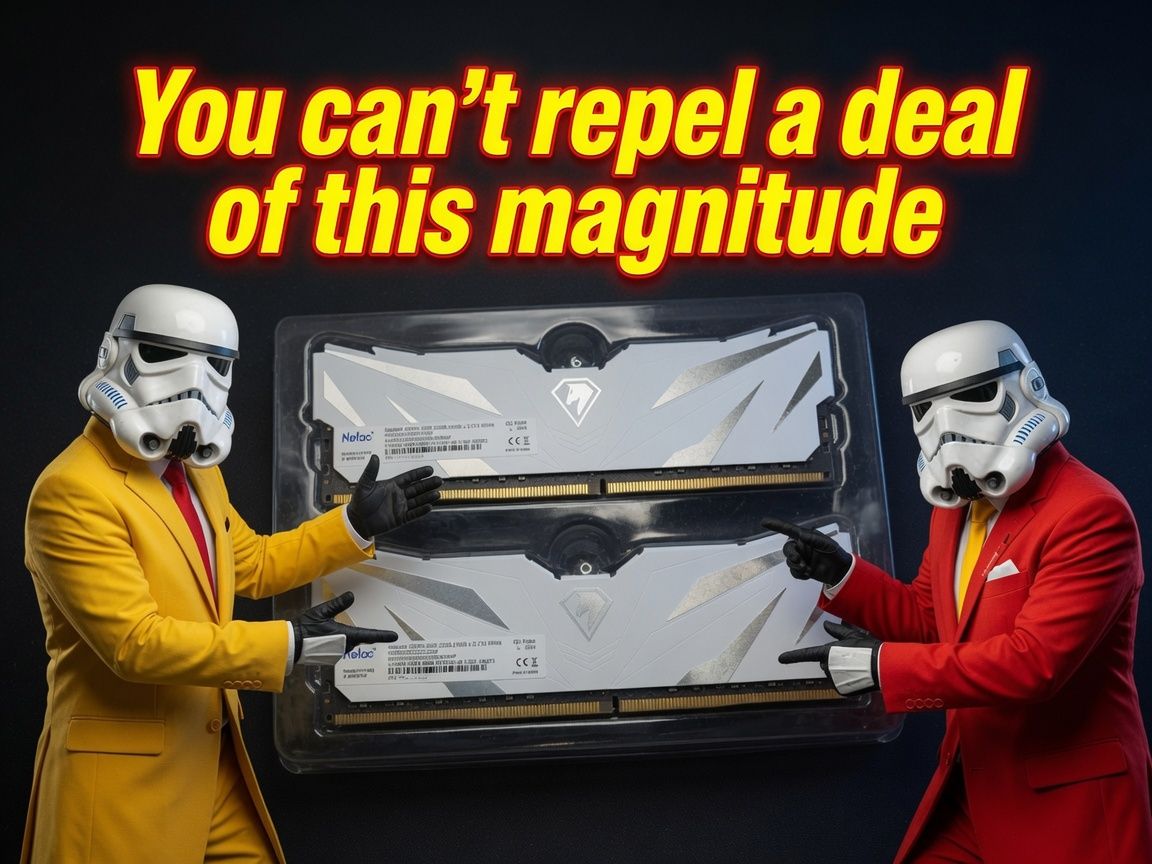 Stormtrooper ready - Like New - White DDR4-3200 Netac Shadow II 2x16GB 3200 CL16. Hit every target in your games.