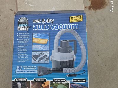 New in Box Innovage Auto Series Wet & Dry Auto Vacuum is a vintage, 12V portable car accessory