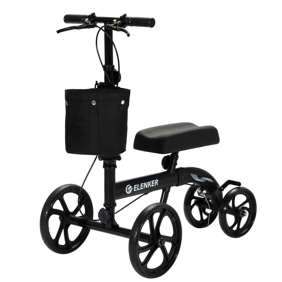 ELENKER Steerable Knee Walker Scooter with Basket