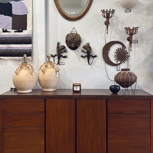 Midcentury Walnut 6 Drawer Credenza