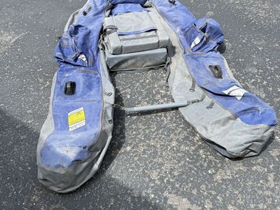 AIRE Tributary 12.0 SB Raft - Blue/Gray Inflatable River Raft, Fishing/Recreational Dinghy