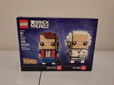 LEGO BrickHeadz Back to the Future Marty McFly & Doc Brown Set 41611 Complete with Box