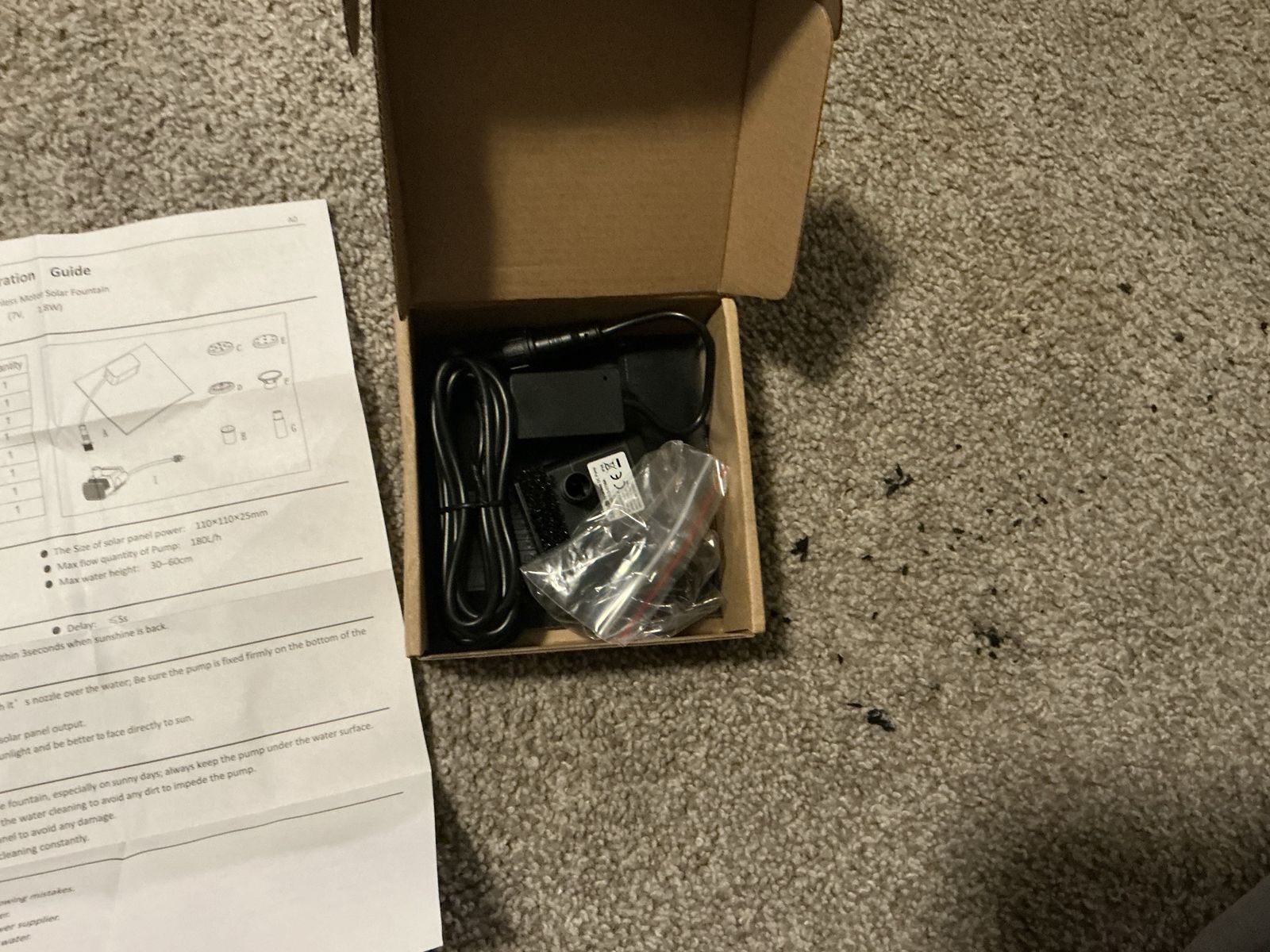 Solar Fountain Pump Kit for Bird Bath / Pond / Water Feature
