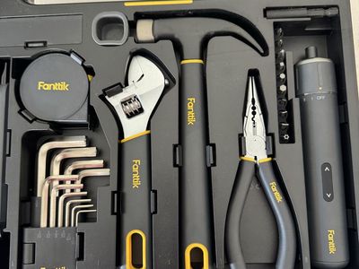 Fanttik 23-Piece Home Tool Kit with Hammer, Pliers, Wrench, & Screwdriver Set