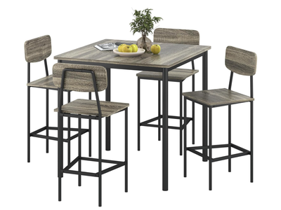 New Kitchen Table and Chairs of 4, Dining Table Set for 4 with Space-Saving Design,