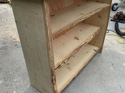 Live edge book shelf
