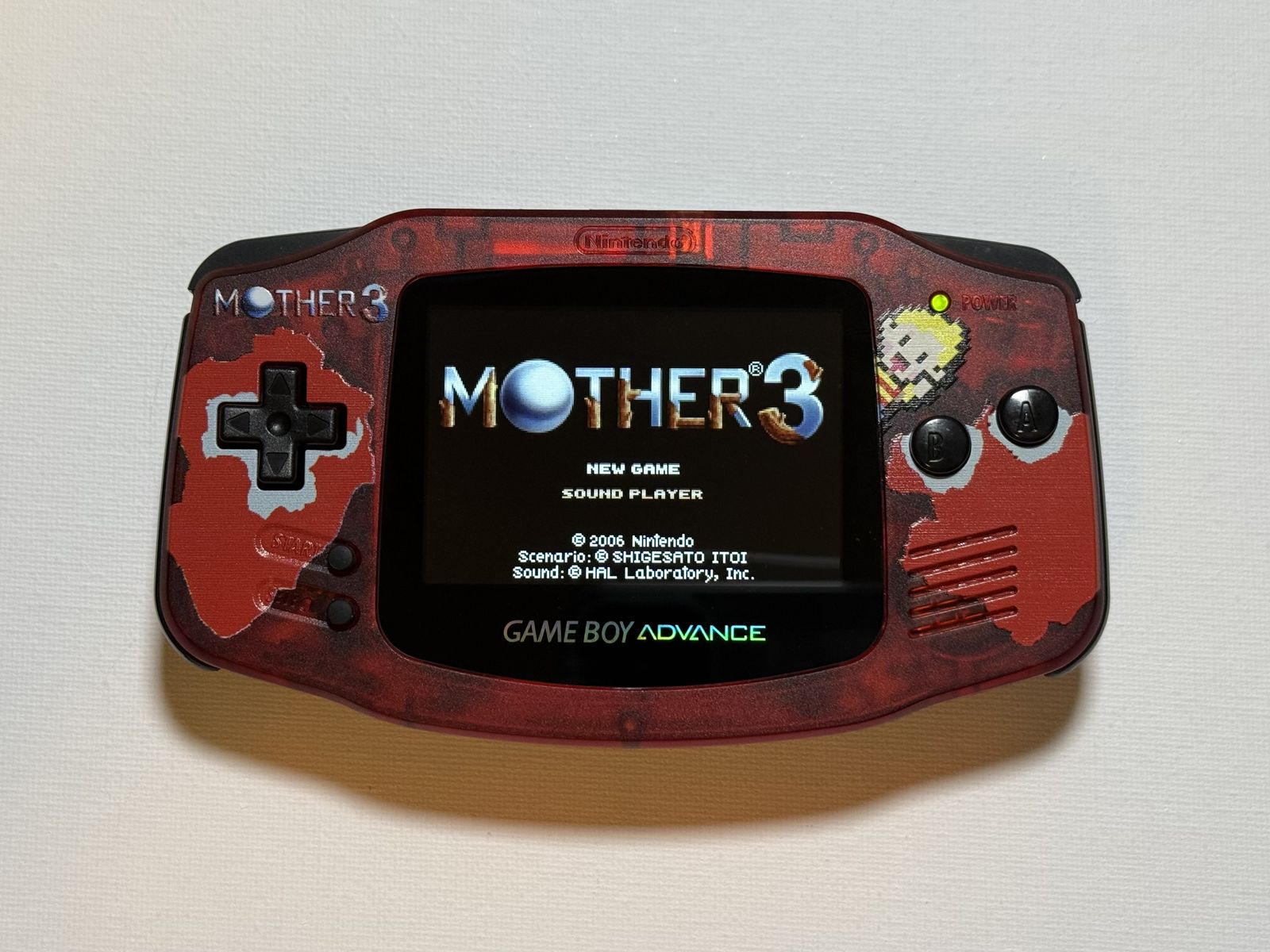 Mother 3 Gameboy Advance Console Funnyplaying IPS Backlit GBA USB C Rechargeable