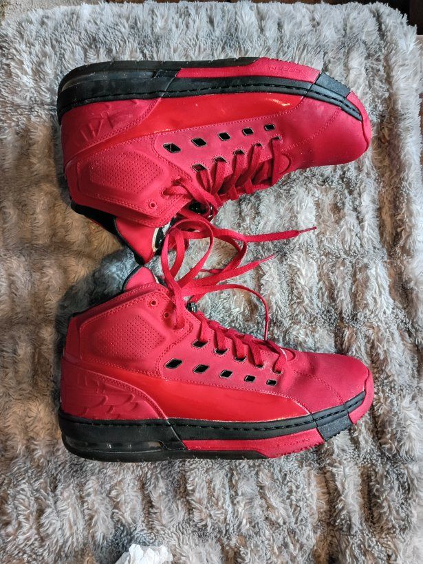 Nike Air Jordan Dub Zero Gym Red Black Shoes Men's Size 12 High Top Sneakers
