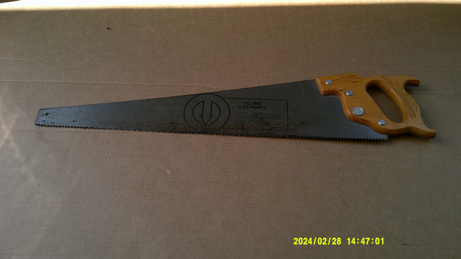 Hand Saw MILLER FALLS 9005 5&1/2 Points $40