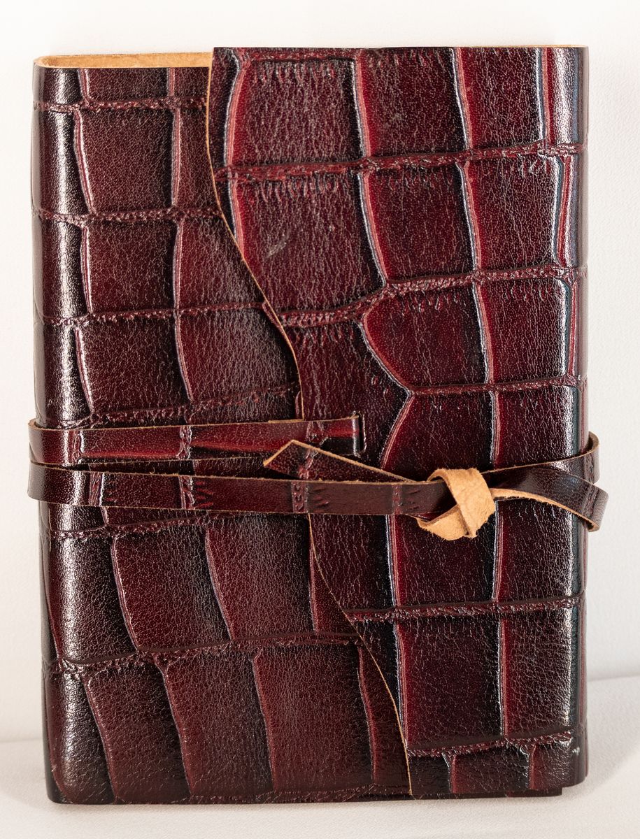 Red Snake Leather Journal