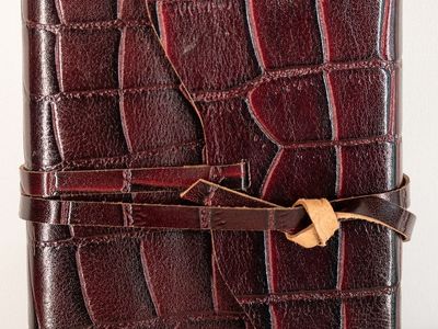 Red Snake Leather Journal