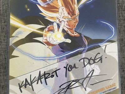 Autographed Dragon Ball Z Vegeta Art Print Signed by Christopher Sabat "Kakarot You Dog!"