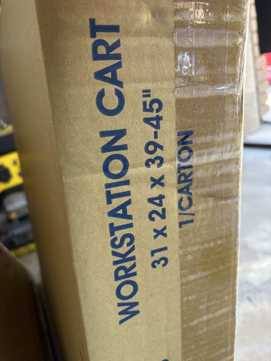 Uline H-5486 Workstation Cart 31 x 24 x 39-45 Inch Adjustable
