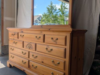 chest of drawers with mirror