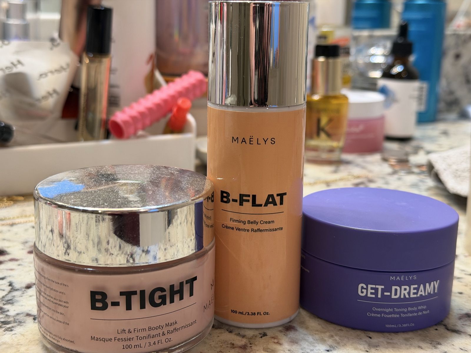 Maelys B-Tight, B-Flat, Get-Dreamy Body Creams & Mask Set - Unopened Skincare Bundle