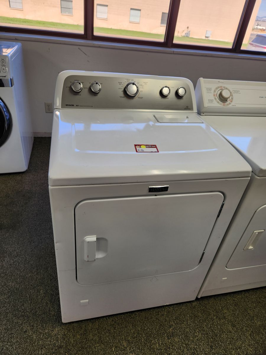 Maytag Bravos MCT White Electric Front Load Dryer