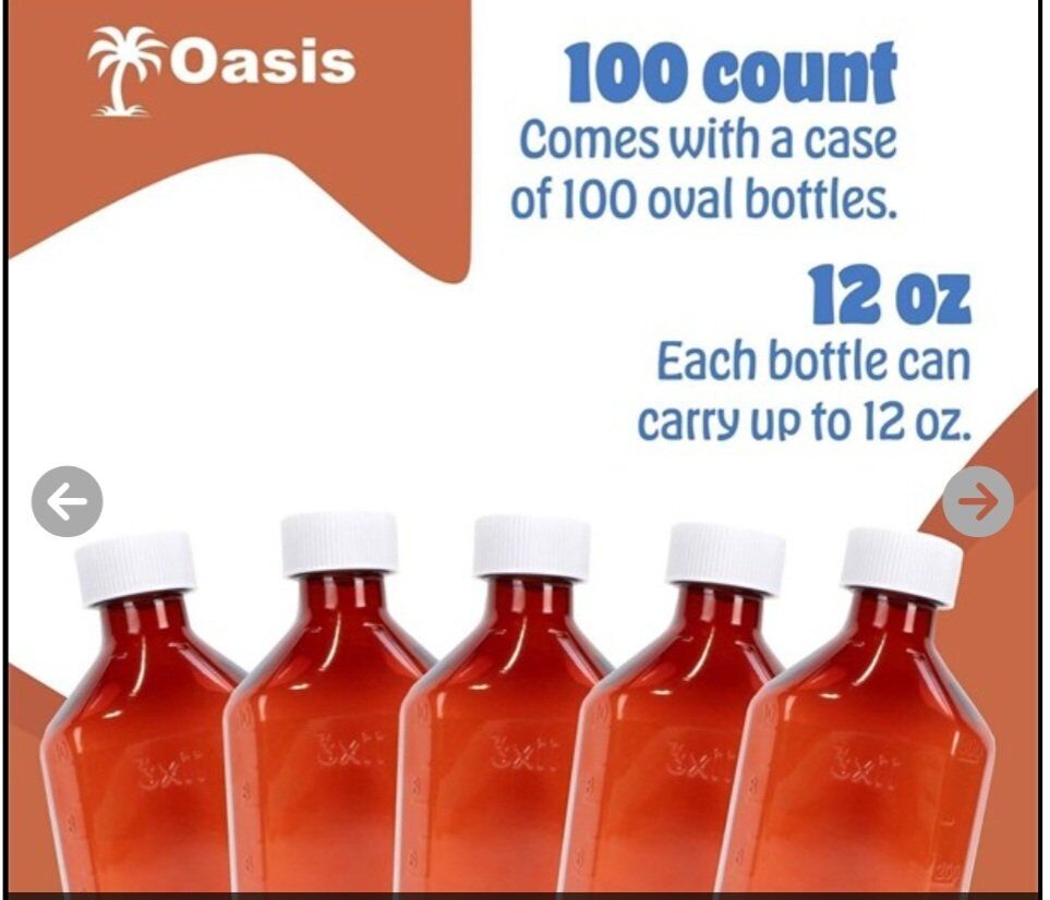 NEW 12 oz bottles with lids 100 total