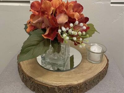 Orange Hydrangeas In A Vase