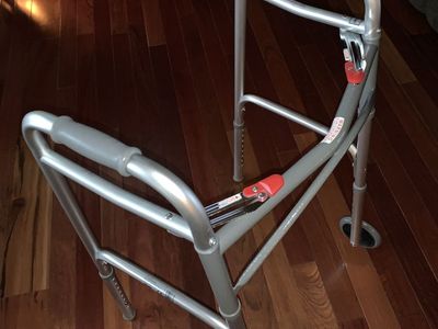 Drive Medical Two-Button Folding Walker w/ Wheels