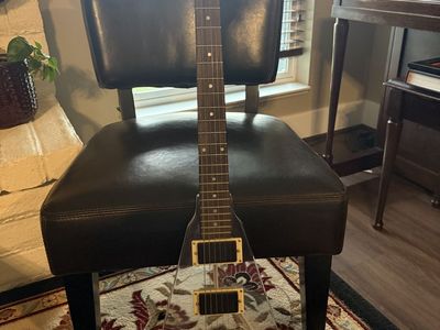 Grand Flying V clear acrylic Guitar