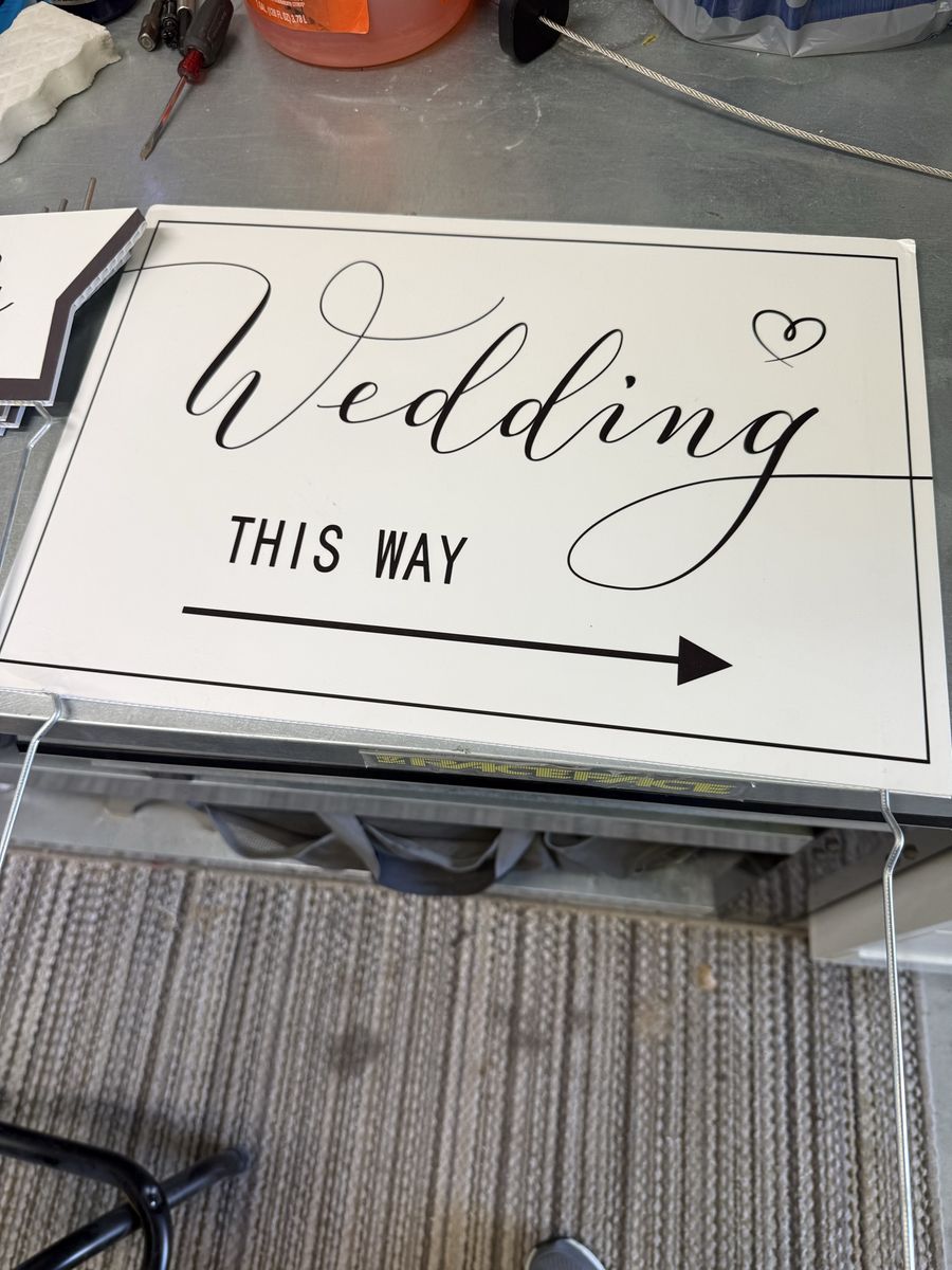 Wedding this way signs