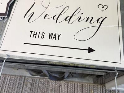 Wedding this way signs